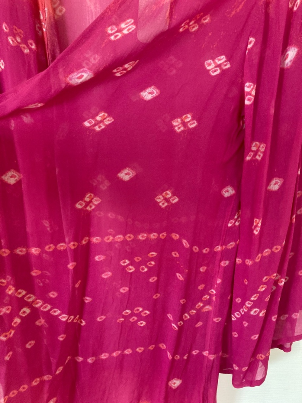 Soft Surroundings Pink to Magenta Ombre Open Kimono - Picture 5 of 9